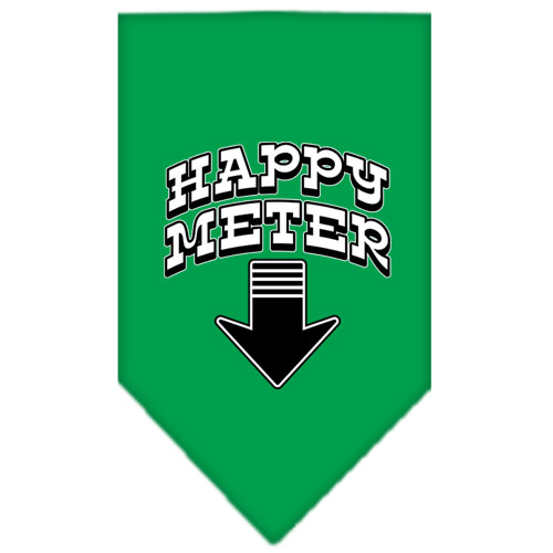 Happy Meter Screen Print Bandana Emerald Green Small